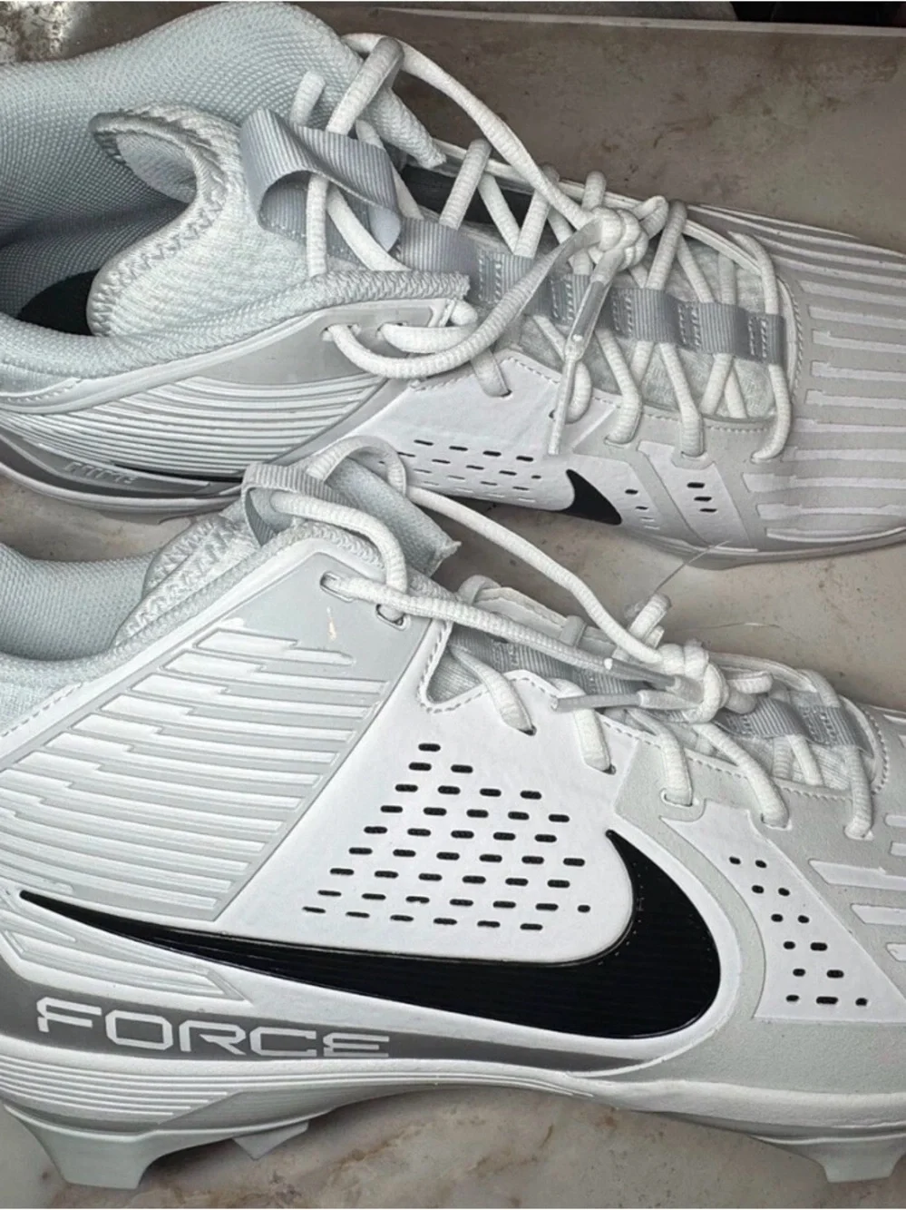 NIKE Force Savage Pro 3 Football Cleats, Men's Shoe Size 18 White DA5453-108